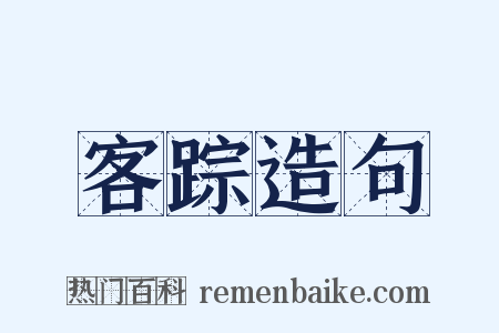 客踪造句是什么意思的图片